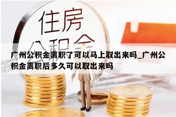 广州公积金离职了可以马上取出来吗_广州公积金离职后多久可以取出来吗